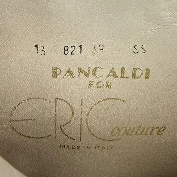 1960's Italian PANCALDI for ERIC COUTURE black and brown suede knee high boots - Picture 6 of 16